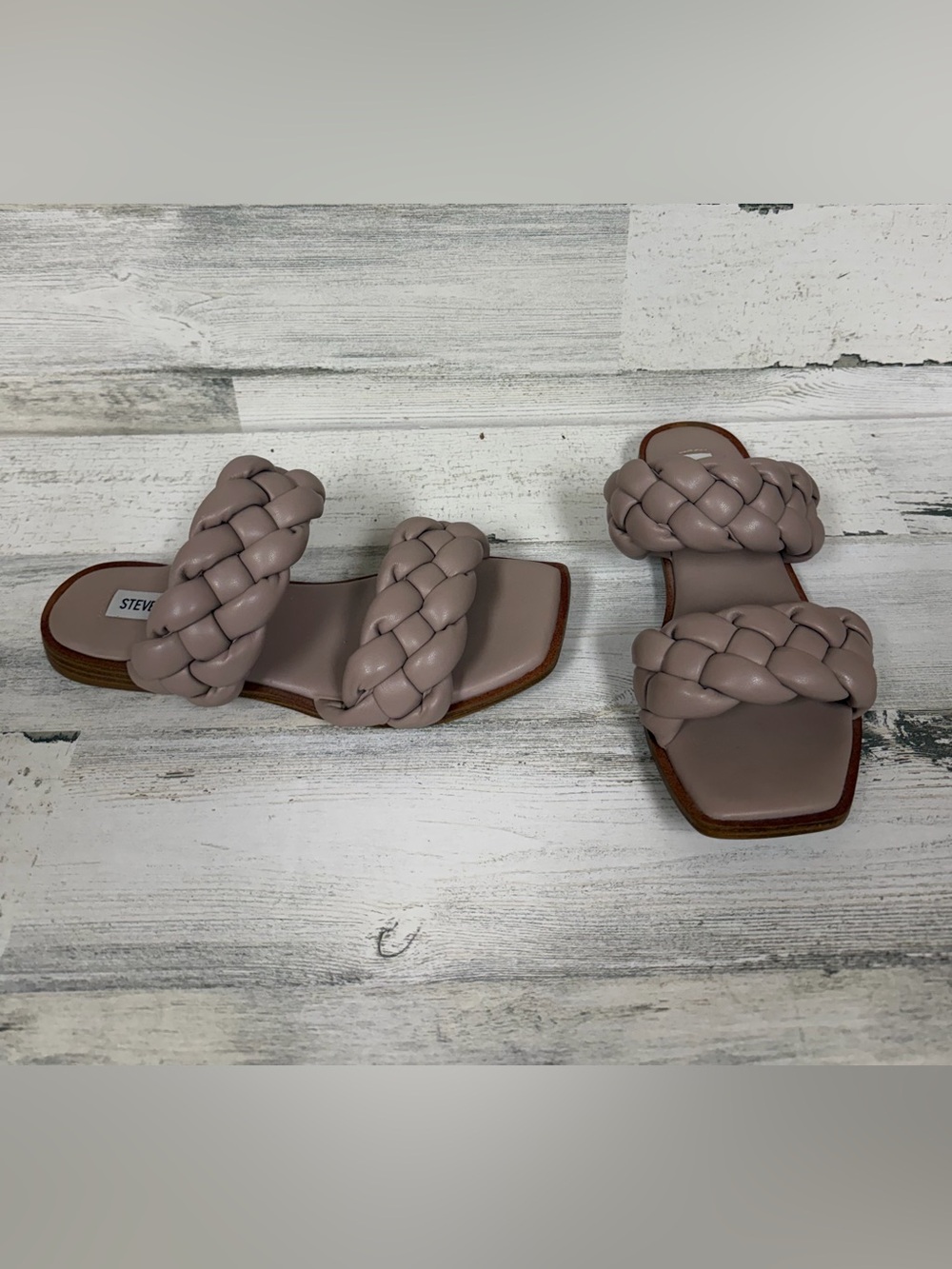 Steve Madden taupe Braided Sandals